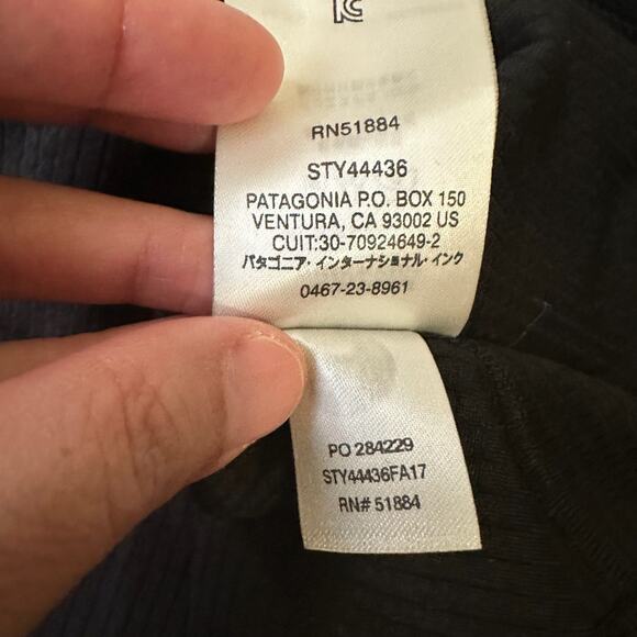 PATAGONIA Capilene Baselayer Top Black Midweight Polartec Performance - Picture 9 of 10